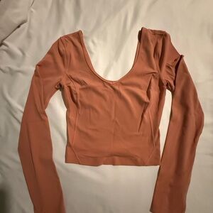 lululemon athletica Terracotta Long Sleeve Bodysuit
